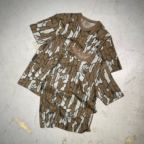 USED 70-80'S "TREBARK" CAMO POCKET T-SHIRT
