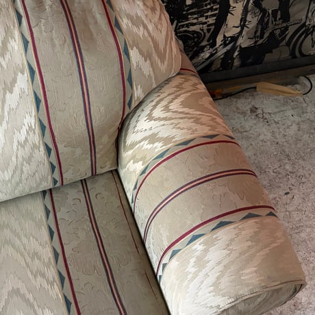 NOS STRIPED FABRIC 2P SOFA