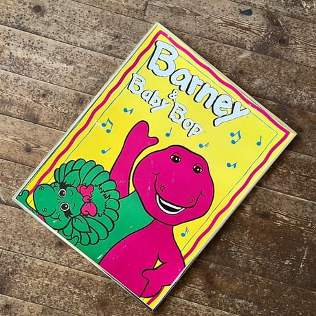 USED “BARNEY & FRIENDS / BARNEY AND BABY BOP” WALL ART