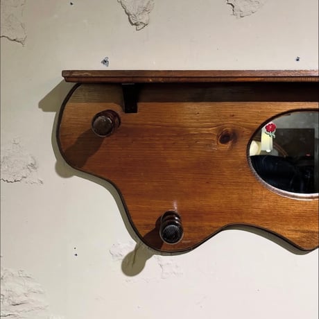 USED 70’S WOODEN WALL RACK