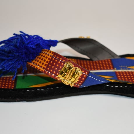 LADIES "TOMMY" AFRICAN BATIK FLIP FLOPS