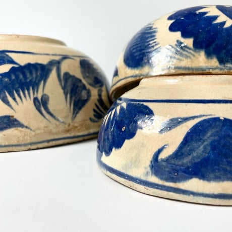 VINTAGE EARLY 1900 MEXICAN FOLK ART HANDMADE PAINTED TRRA COTTA POTTERY BOWL