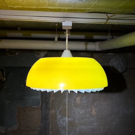 JAPAN USED “NATIONAL” PLASTIC SHADE PENDANT LAMP