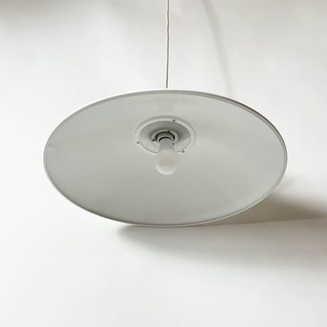 USED ALUMINUM & IRON SHADE PENDANT LAMP