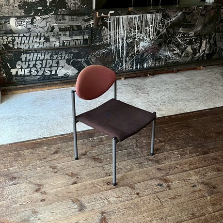 JAPAN USED “KOKUYO” STEEL LEG FABRIC STACKING CHAIR