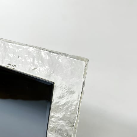 JAPAN USED "KAGAMI CRYSTAL" GLASS FLAME STAND MIRROR