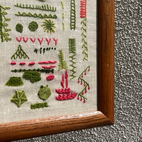 USED UNKNOWN ARTIST EMBROIDERY PAINTING WALL ART