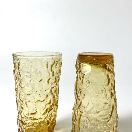 VINTAGE 60'S "FIRE KING" MILANO HONEY GOLD 60Z JUICE GLASS