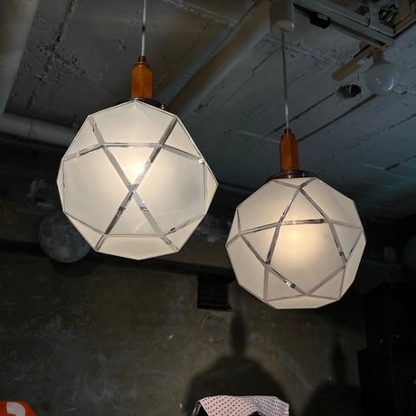 USED GLASS SHADE PENDANT LAMP