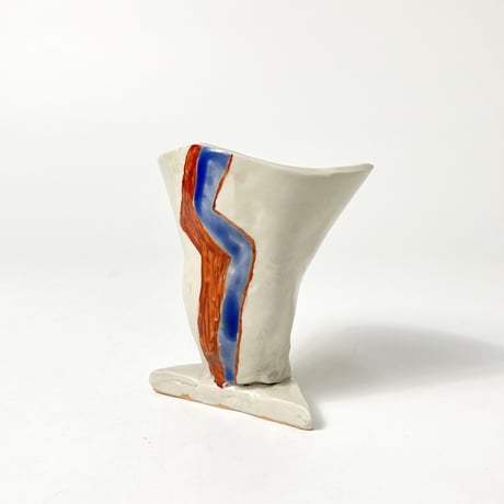 USED HANDMADE CERAMIC FLOWER VASE