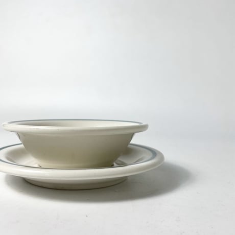 VINTAGE 70-80'S "BUFFALO CHINA" BOWL & PLATE SET