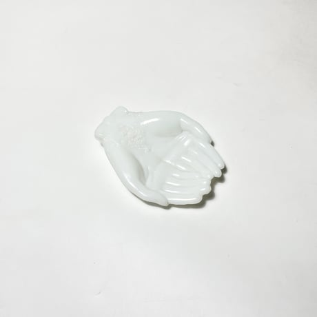 USED MILK GLASS ACCESSORY TRAY
