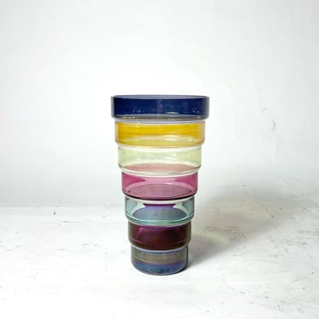 USED "CIVE" GLASS FLOWER VASE