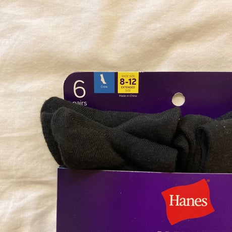 HANES PREMIUM "X-TEMP / COOL COMFORT 6P CFREW SOCKS