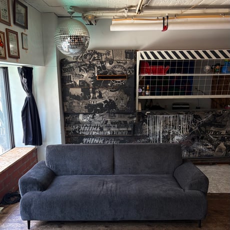 USED IRON LEG FABRIC 3P SOFA