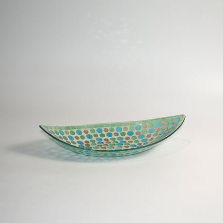 USED MASAIC HANDMADE GLASS TRAY