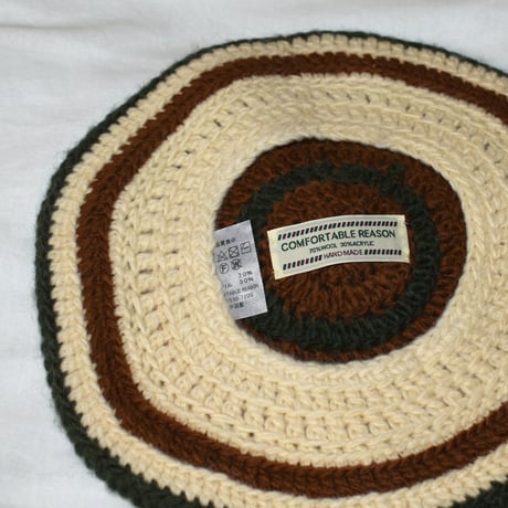 COMFORTABLE REASON "Stripe Tam O'Shanter Hat"