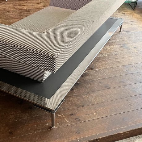 JAPAN USED IRON LEG FABRIC SEAT 2P SOFA