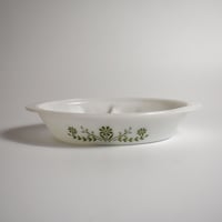 USED FLOWER PRINT GLASS TRAY