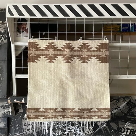 USED "MAYATEX" HANDWOVEN IN INDIA WOOL POLYESTER RUG