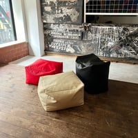 USED VINYL LEATHER BIG CUSHION