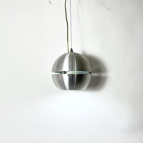 JAPAN USED STEEL SHADE BALL PENDANT LAMP