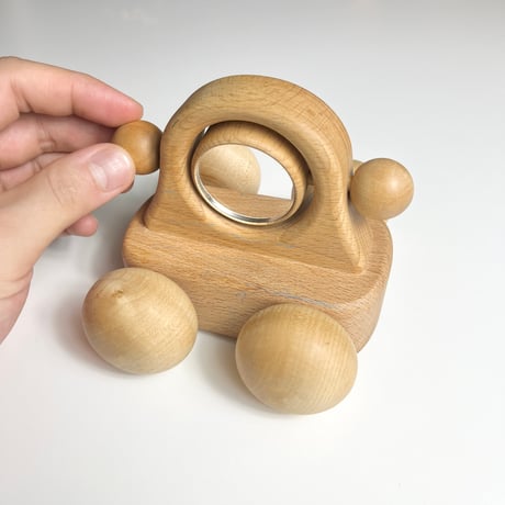 USED WOODEN MUSIC BOX CAR TOY