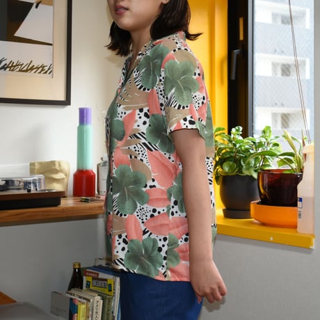 USED 80'S "BLAIR" OPEN  COLLAR S/S SHIRT