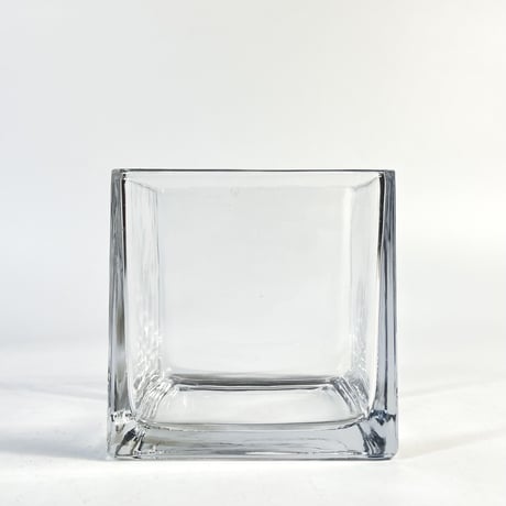 USED GLASS SQUARE POT