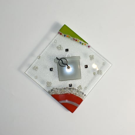 USED GLASS DESIGN WALL CLOCK