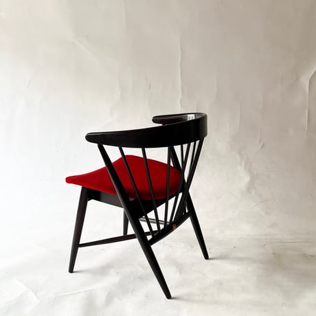 JAPAN VINTAGE 70’S “飛騨産業” WOODEN FRAME FABRIC ARM CHAIR
