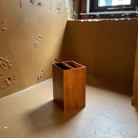 USED WOODEN TRASH CAN