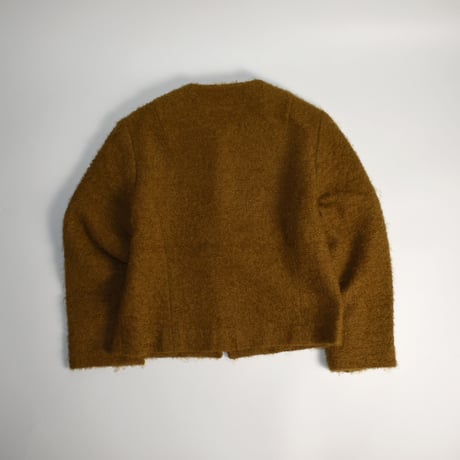 USED PEARL KNITTING NO COLLAR JACKET