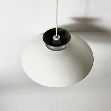 USED ALUMINUM & IRON SHADE PENDANT LAMP