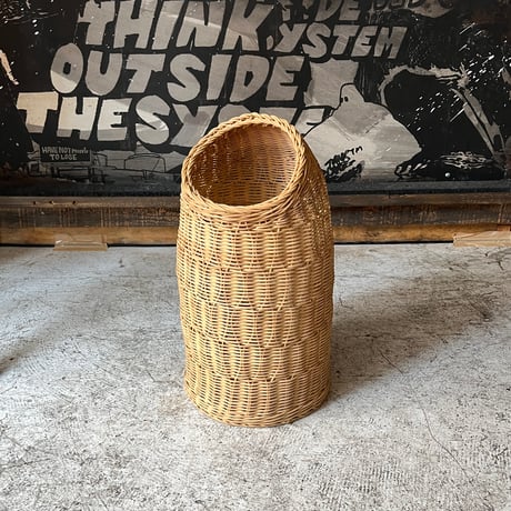 USED RATTAN TRASH CAN