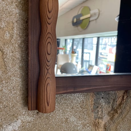 JAPAN USED WOODEN MIRROR