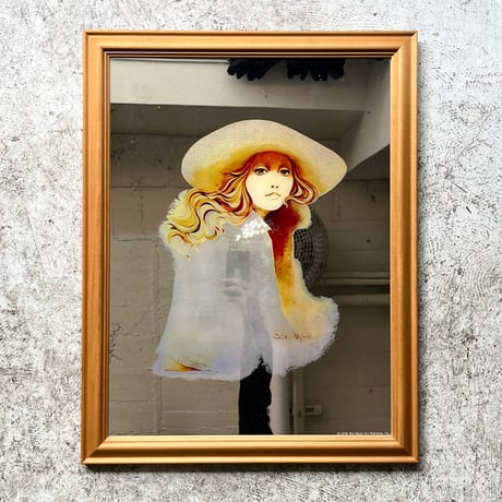 VINTAGE 70'S "RED BARON ART PUBLISHING" SARA MOON MELANIE WALL MIRROR