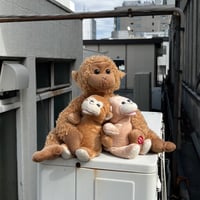USED MONKEY MOM & BABIES PLUSH ANIMATED TOY