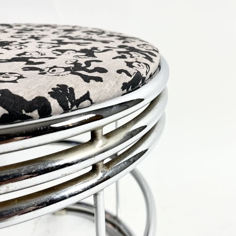 USED FABRIC SEAT IRON STOOL (FELIX)