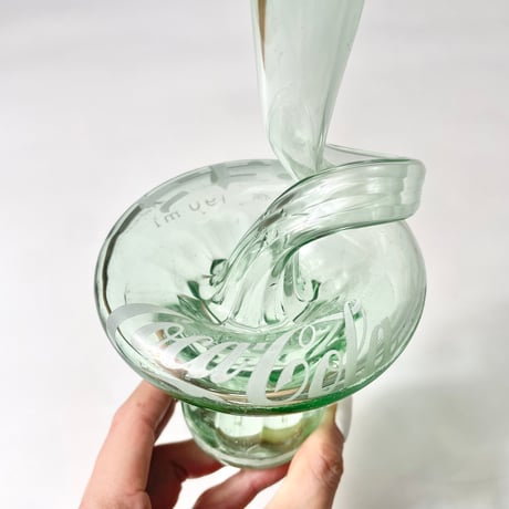 USED "COCA-COLA" ART BOTTLE FLOWER VASE