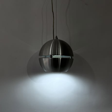 JAPAN USED STEEL SHADE BALL PENDANT LAMP