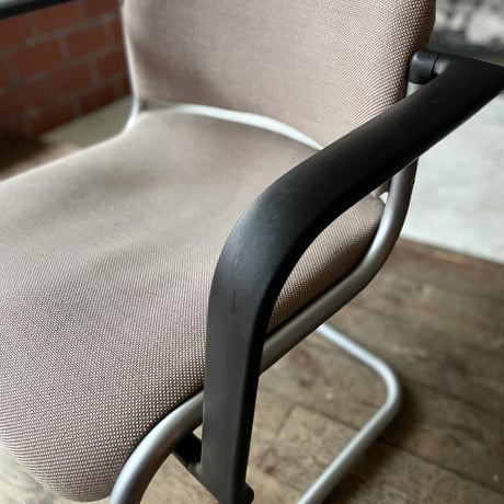 USED 80'S "MAUSER" FABRIC ARM CHAIR DESIGNED BY JURGEN LANGE