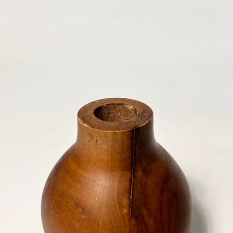 USED WOODEN FLOWER VASE