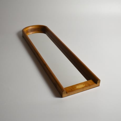 USED WOODEN FLAME WALL MIRROR