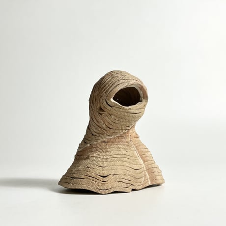 VINTAGE CLAY MUMMY STATUE