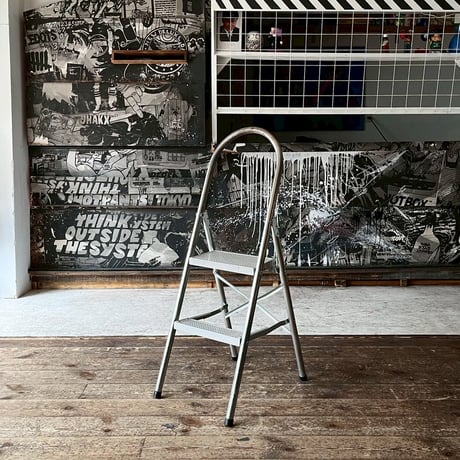 USED METAL FOLDING LADDER
