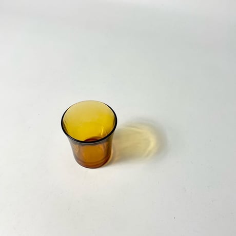 USED "DURALEX" AMBER GLASS TUMBLER