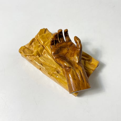 CARVED WOODEN HAND FIGURINE