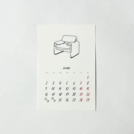 TAKESHI WADA "2024 VTG CHAIR COLLECTION CALENDAR"