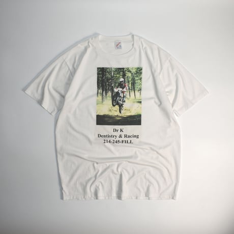 USED 80'S "DR K DENTISTRY & RACING 214-215-FILL" S/S TEE